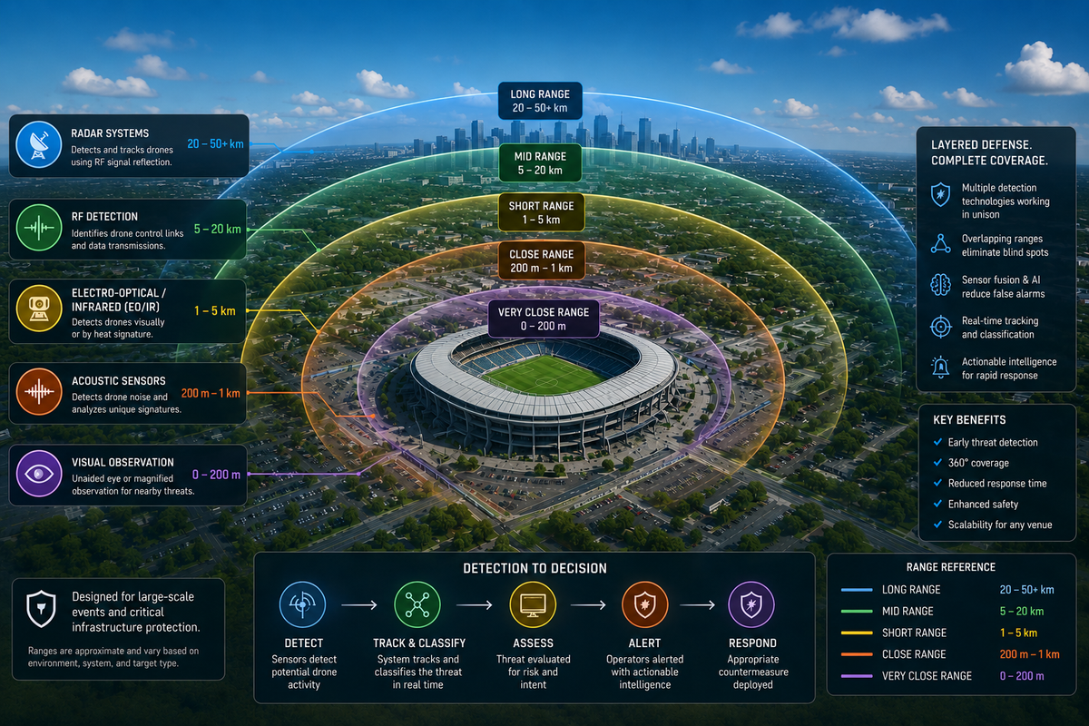 Stadium Security: Why Layered Drone Detection Matters – Influential Drones