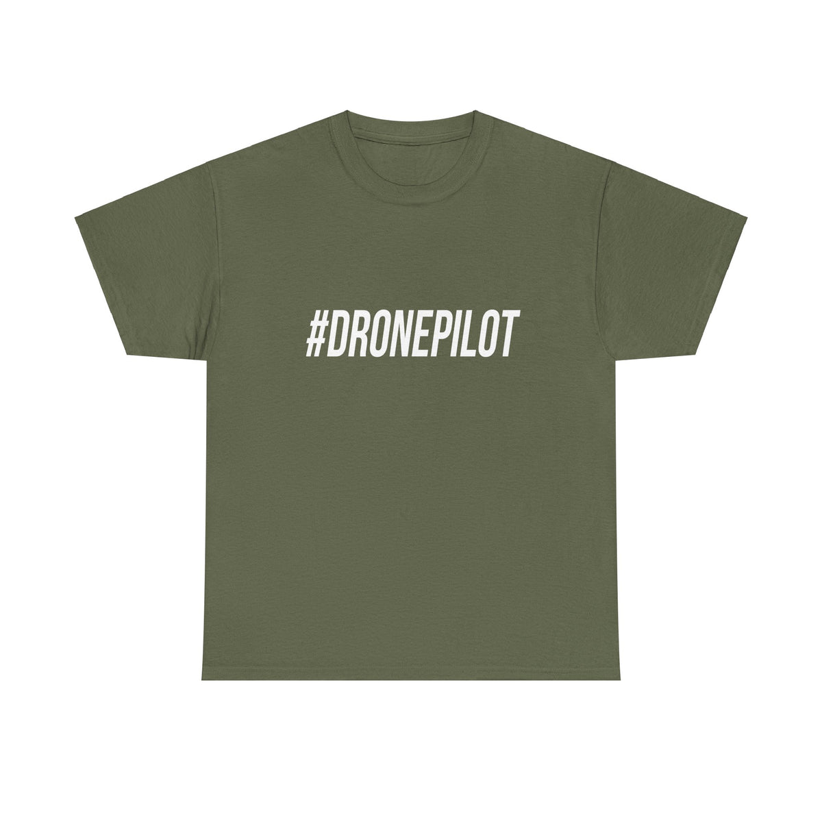 White "#DRONEPILOT" Unisex T-Shirt