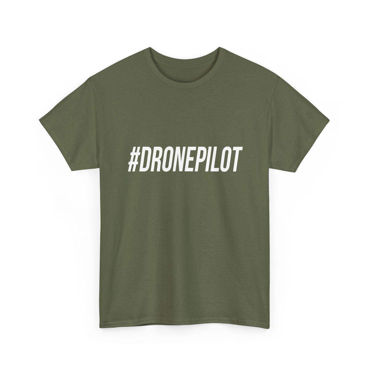 White "#DRONEPILOT" Unisex T-Shirt