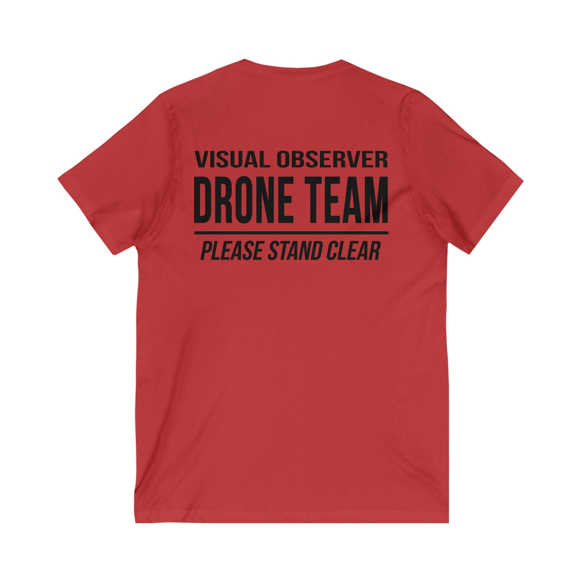 Unisex V-Neck "Visual Observer" Drone Team T-Shirt