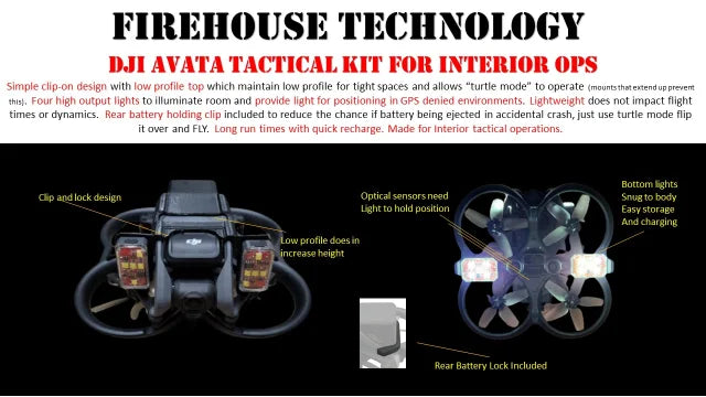 DJI Avata 1/2 FPV Tactical Light Kit for Interior and Exterior Ops (4 ...