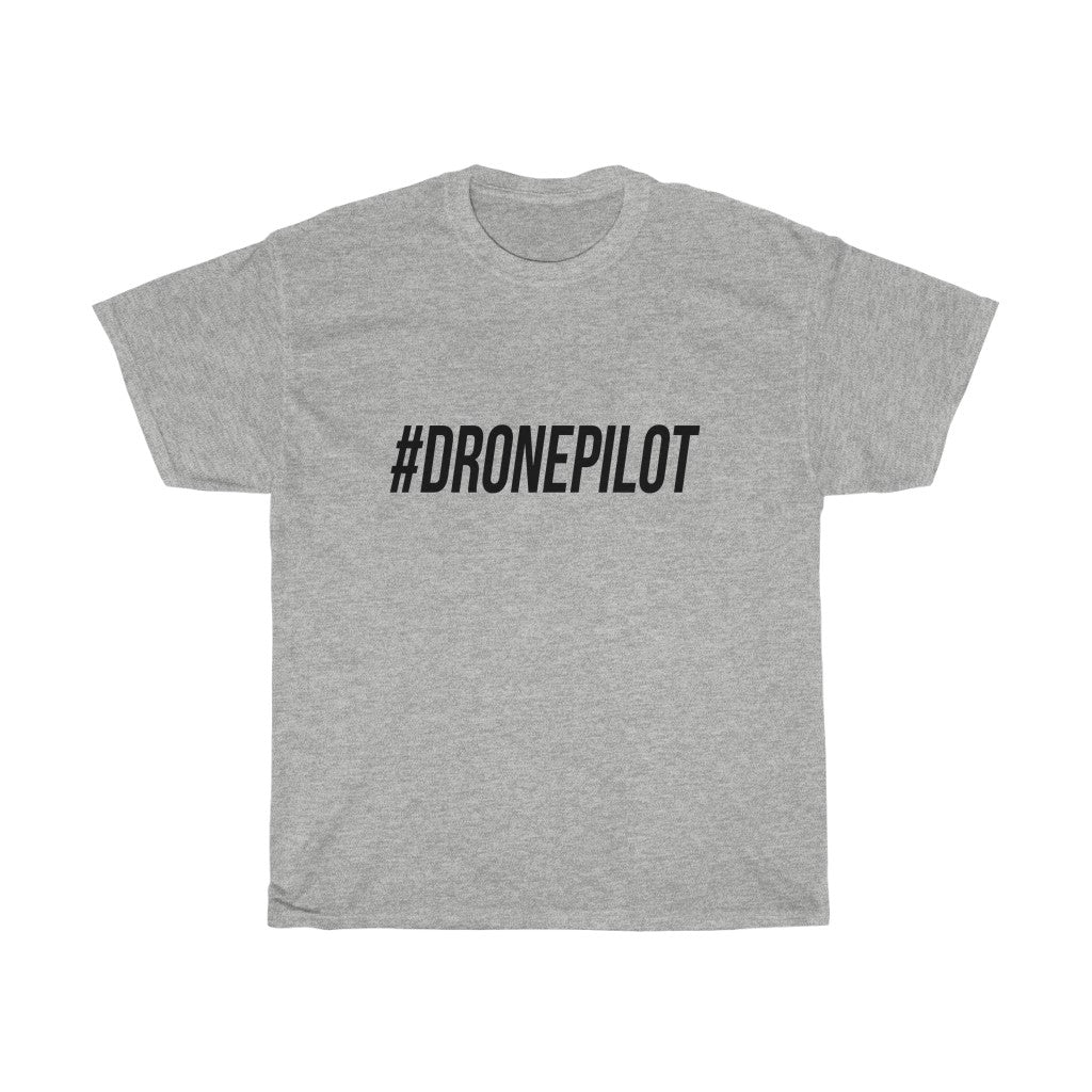 Black "#DRONEPILOT" Unisex T-Shirt