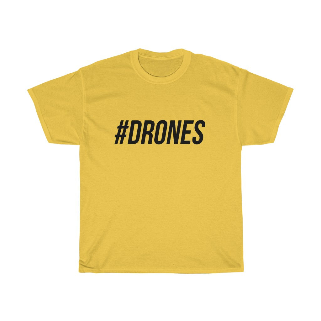 Black "#DRONES" Unisex T-Shirt