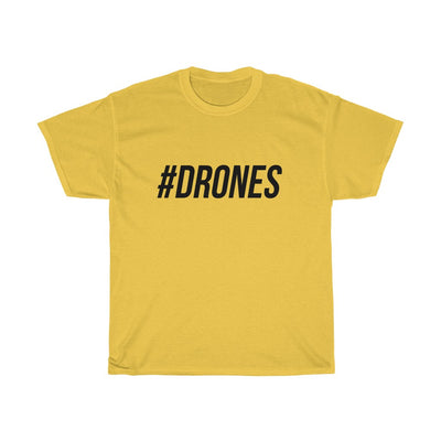 Black "#DRONES" Unisex T-Shirt