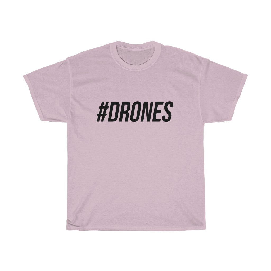 Black "#DRONES" Unisex T-Shirt