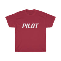 White "PILOT" Unisex Crew Neck T-Shirt
