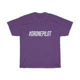 White "#DRONEPILOT" Unisex T-Shirt
