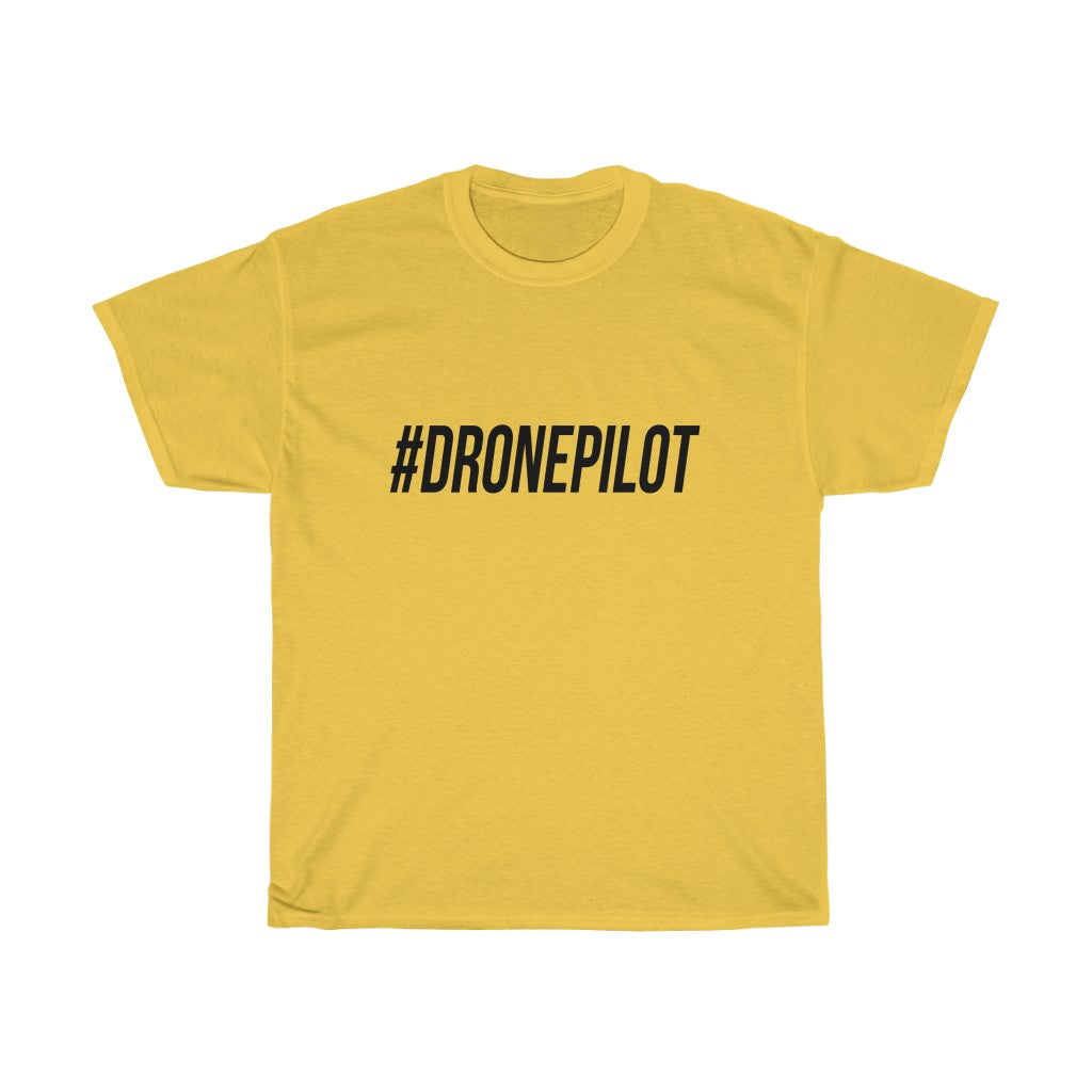 Black "#DRONEPILOT" Unisex T-Shirt