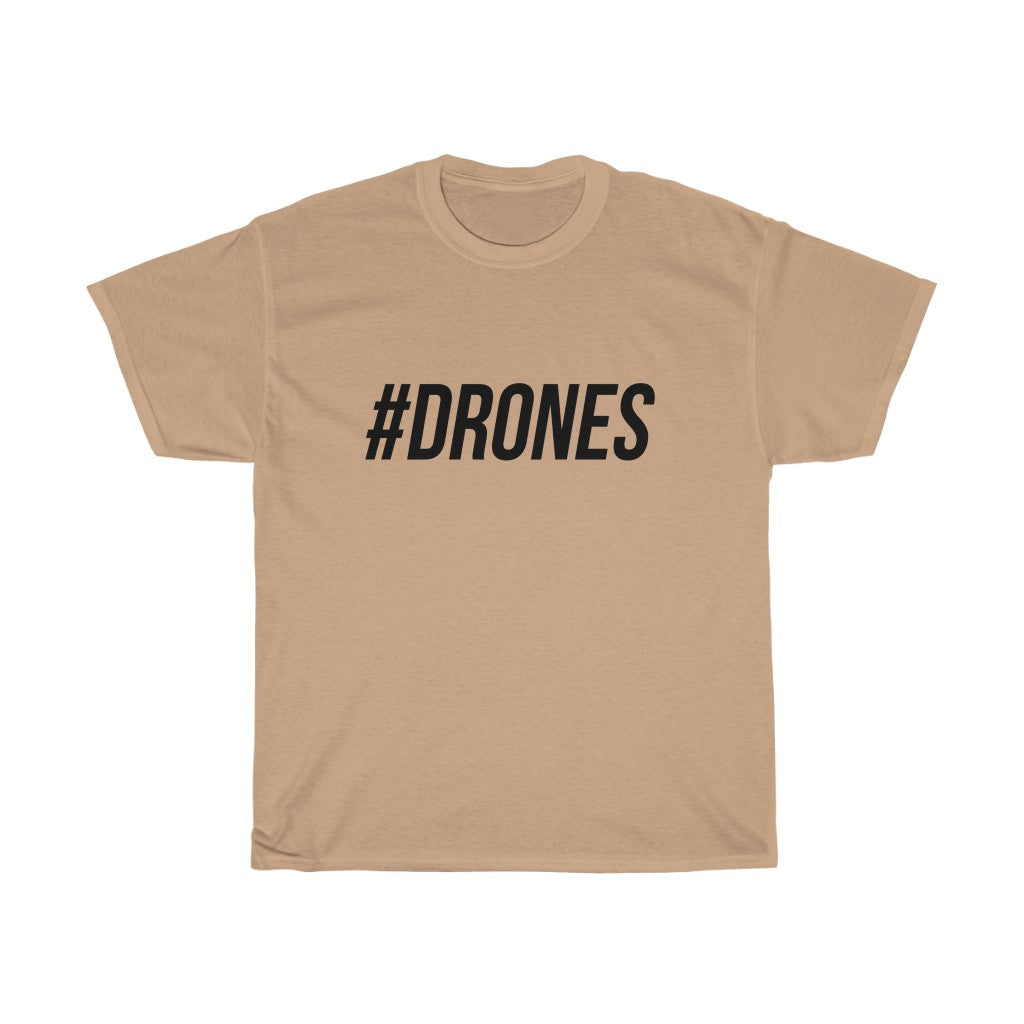 Black "#DRONES" Unisex T-Shirt