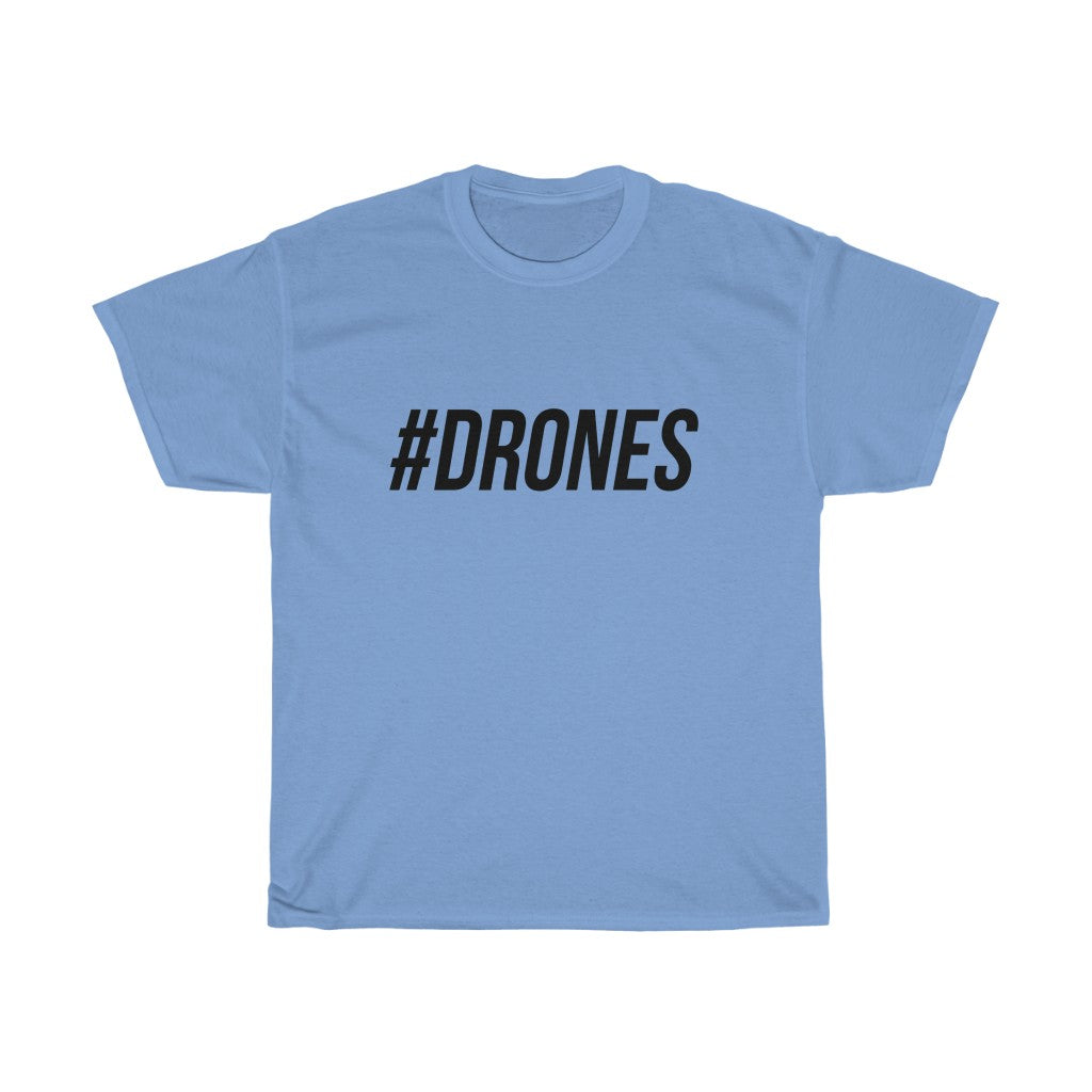 Black "#DRONES" Unisex T-Shirt