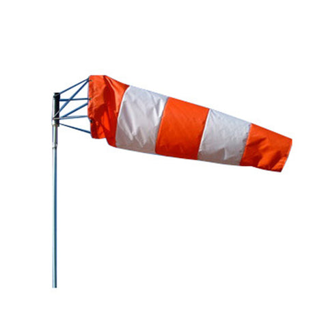 AVIATION WINDSOCK - Orange and White 18 x 96