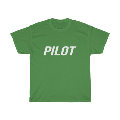 White "PILOT" Unisex Crew Neck T-Shirt