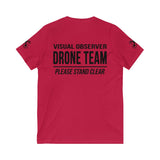 Unisex V-Neck "Visual Observer" Drone Team T-Shirt