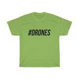 Black "#DRONES" Unisex T-Shirt